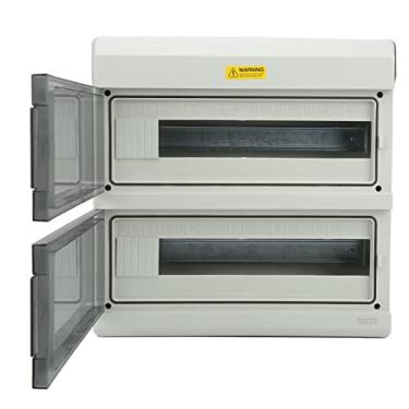 Imagem de Acouto Caixa Eletrônica de Distribuição Externa Protetor de Interruptor do Disjuntor para Fundição de Aço e Caixa de Junção Elétrica Segura (36 Way 37x37x11cm/14.6x14.6x4.3in)