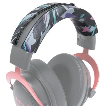 Imagem de WC Bandz Cloud - Capa De Silicone Para Faixa Cabeça Fones Ouvido Da Série Hyperx Wicked Cushions, Maior Conforto, Estilo E Proteção Contra Suor, Exclusiva, Preto Anos 90