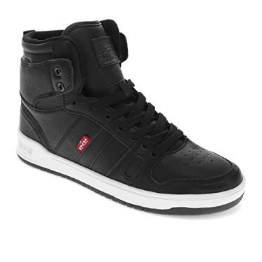 Imagem de Levi's Tênis feminino 521 BB Hi Perf UL Fashion Hightop, Preto, 35