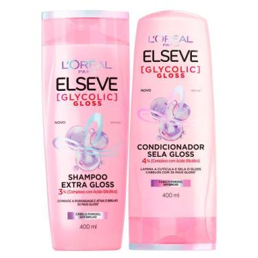 Imagem de Kit Shampoo Elseve Glycolic Gloss 400ml + Condicionador Elseve Glycoli