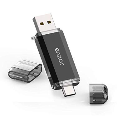 Imagem de Pen drive tipo C, 2 em 1 OTG USB C + USB 3.0 Dual Drive à prova d'água com chaveiro de metal para computador, MacBook, Chromebook Pixel do Google, Samsung Galaxy (TYPE-C128GB)