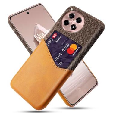 Imagem de Capa para Oneplus 12R 5G,Tela e tampa de couro PU,Antideslizante,360°cobertura completa à prova de choque com 1 slot de cartão atrás,Prevenção de queda-Brown