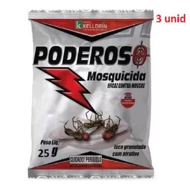 Imagem de 3 Iscas Atrativa Mata Moscas Poderoso Mosquicida 25g - Kelldrin