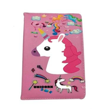 Imagem de Capa Protetora Universal para Tablet 7/8 Polegadas Estilo Carteira Suporte Ajustável Adulto Infantil Unicornio 5