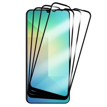 Imagem de 3 Películas de Vidro Temperado 3D Full Cover para Samsung Galaxy A06, Proteção Total da Tela, Anti-impacto, 9H, Transparente