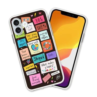 Imagem de HUIYUEKUAI Capa compatível com iPhone 16, capa protetora à prova de choque com imagens de emendas para mulheres e meninas