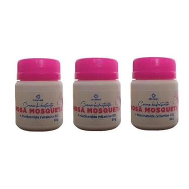 Imagem de Kit 3 Hidratante Rosa Mosqueta Com Niacinamida Vitamina B3 - Nativa Br