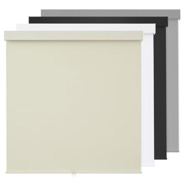 Imagem de Persianas de rolo 100% blackout sem fio para janelas internas, persianas de janela de parada livre, tecido com isolamento térmico, proteção UV, persianas blackout para casa, escritório, marfim, 58 cm