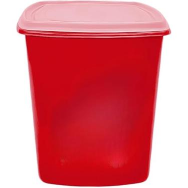 Imagem de Porta Ração 6 litros Pote para Ração de Cães e Gatos(Gato Vermelho,1 unidade)