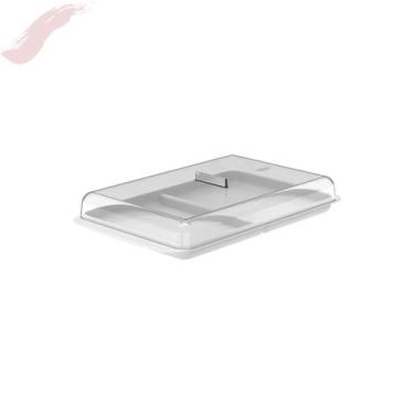Imagem de Porta Frios Duplo Linha Break com Tampa em PS Transparente - Ou, Branc