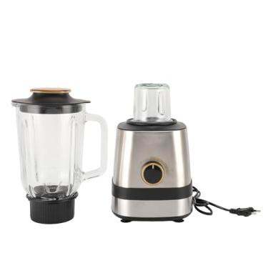 Imagem de Aramox 600W 3 Velocidade Multifuncional Processador de Alimentos, 6 Liquidificador de Aço Inoxidável 1,5L e 150ml de Copo de Vidro para Bebidas de Frutas Congeladas, Equipadas Com