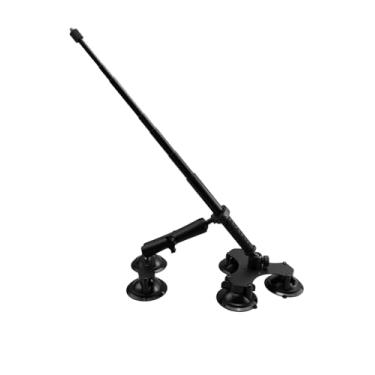 Imagem de Suporte de sucção para carro compatível com Insta360 x 5 x 4 x3 x2 x One RS R GoPro Max, suporte de câmera com 5 ventosas com bastão de selfie bloqueável de 45 polegadas para vlogging de ação de 360°