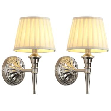 Imagem de KDG Conjunto De 2 Arandelas Parede Sem Fio Kdg, Pequenas Lâmpadas Led Tecido 5200 Mah Com Bateria Recarregável, Iluminação Portátil Para Pintura, Sala Estar, Quarto, Corredor, Presentes, Luz Noturna