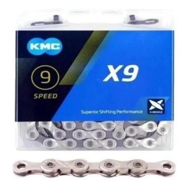 Imagem de Corrente Bike Transmissão Kmc X9 9 Velocidades 116l Prata