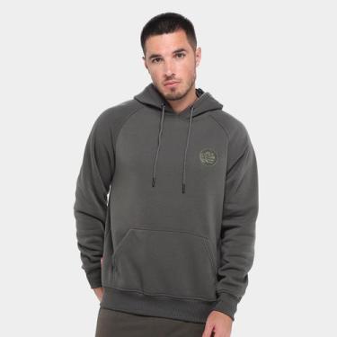 Imagem de Moletom Mooncity Hulk Bordado Masculino, Verde militar, P