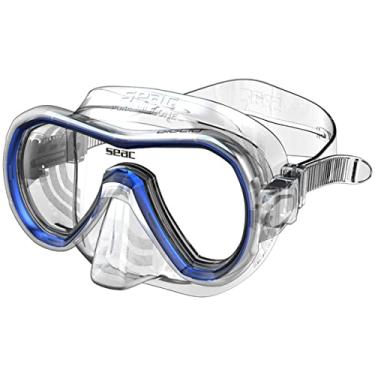 Imagem de Máscara de silicone macia Seac Giglio Snorkeling and Swimming, lentes únicas, CLEAR SILICONE BLUE, Adult