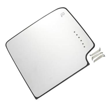 Imagem de INFINAUTO Para Chevrolet Silverado 1500 2500 2016-2018 Espelho retrovisor do lado direito do passageiro do carro espelho retrovisor direito superior aquecido vidro substituição com placa de apoio