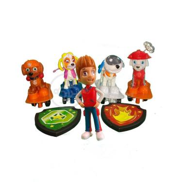 Imagem de Kit 5 Bonecos Brinquedos Patrulha Canina Com 4 Skate 7