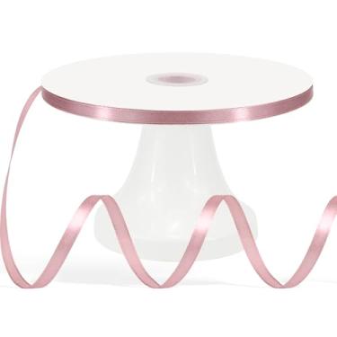 Imagem de Apeseek Fita malva rosada de 120 metros de 1/4 polegada, fita de cetim malva para embrulho de presente, artesanato, buquê de flores, casamento, chá de bebê, cabelo, Natal, Halloween, convite