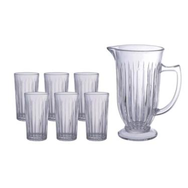 Imagem de Jarra com 6 copos de vidro Melina