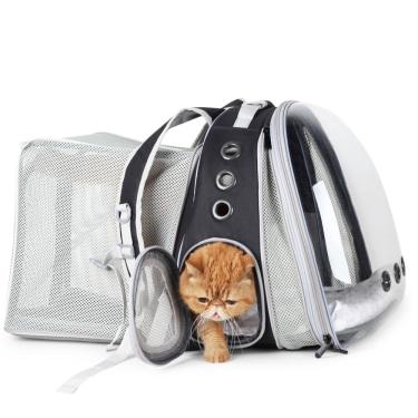 Imagem de Mochila Cat Carrier LOLLIMEOW Bubble expansível preta