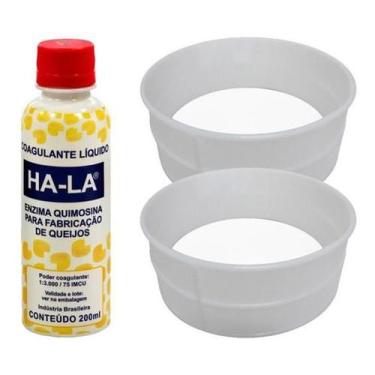 Imagem de Coalho Líquido Ha-La 200Ml + 2 Formas Queijo Canastra 1Kg - Combo