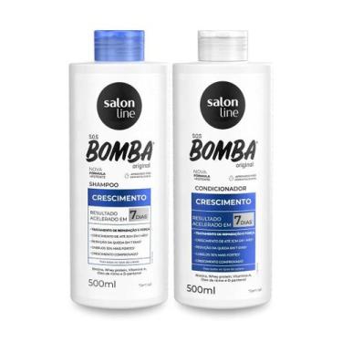Imagem de Kit Shampoo + Condicionador Sos Bomba Salon Line 500Ml