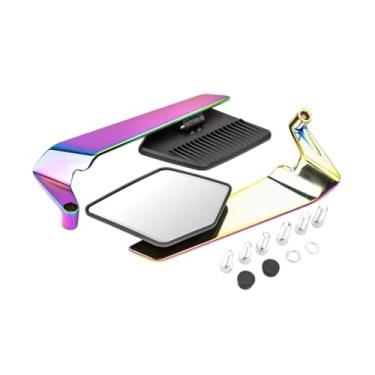 Imagem de Dynwave Espelhos retrovisores genéricos para motocicletas, espelho lateral universal com parafusos M8 e M10, Multicolorido