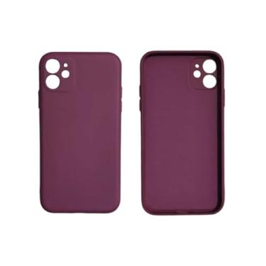 Imagem de Capinha de silicione para Iphone 11 com proteção na câmera (Açaí)
