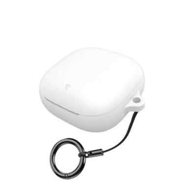 Imagem de Capa para Anker Capa para Soundcore Liberty 5, fones de ouvido sem fio, material de silicone, à prova de choque, proteção portátil exclusiva com mosquetão (branco)