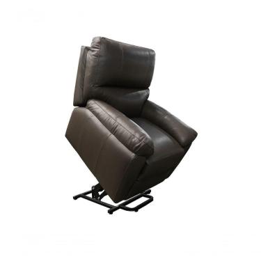 Imagem de Poltrona do Papai de Couro Genova Marrom Pigmentado Lift Controle - Mempra