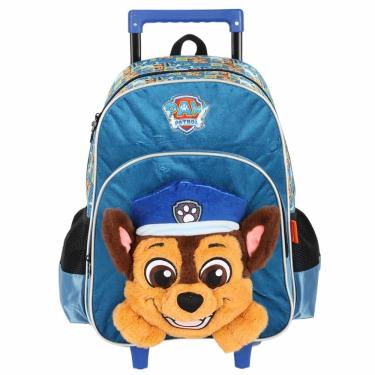 Imagem de Mochila de Rodinhas Infantil - Patrulha Canina - Chase Azul - Luxcel