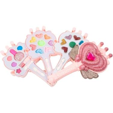 Imagem de Kit Estojo Paleta De Maquiagem Lavável Infantil Princesa Cosméticos Crianças