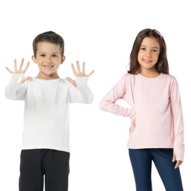 Imagem de Kit Segunda Pele Infantil Térmica Rosa E Branca Flanelado - Vrasalon, 