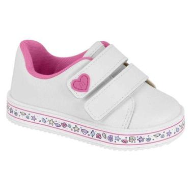 Imagem de Tênis Infantil Menina Molekinha Casual, Branco, 24
