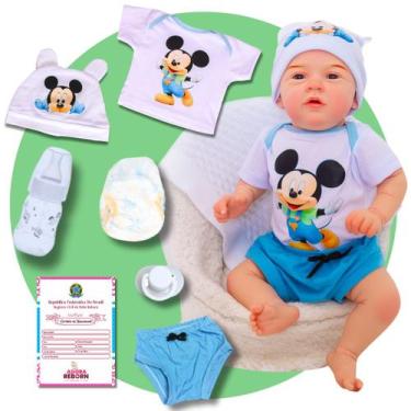 Imagem de Bebê Boneco Reborn Menino Mary Realista Stitch Original Corpinho Em Si