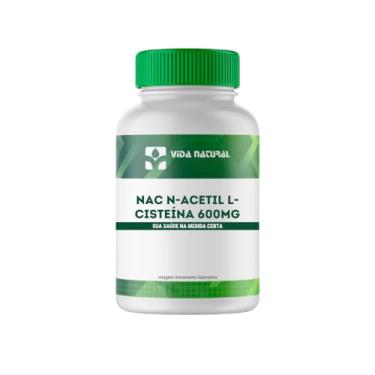 Imagem de Vida Natural NAC N-Acetil L-Cisteína 600mg 60 Cápsulas Sem Sabor | Suplemento em Cápsulas | Sem Glúten e Lactose | Uso Diário