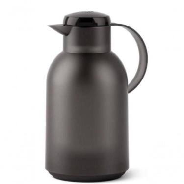 Imagem de Garrafa Térmica De 1,5 Litros Quick Press Samba Emsa Preta