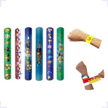Imagem de 6 Pulseira Temática Pokémon Pikachu E Sua Turma Premium - Pokemon