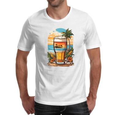 Imagem de Camiseta Unissex Copo de Cerveja Sunset - Alearts, EG