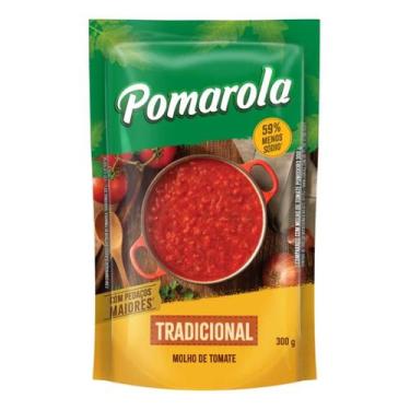 Imagem de Molho de tomate Pomarola Tradicional Sem Glúten - Sachê 300g