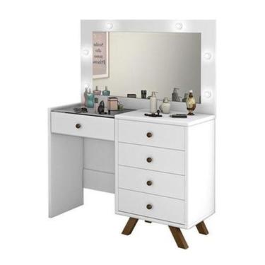 Imagem de Penteadeira Condessa com Espelho Camarim Branco - Bela Móveis - Luapa 