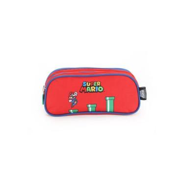 Imagem de Estojo Escolar Infantil Super Mario Vermelho Original C - Luxcel