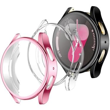 Imagem de GEAK Capa protetora de tela compatível com Samsung Galaxy Watch 7 de 44 mm, acessórios macios capa protetora para Galaxy Watch 7 44 mm, filme de alta sensibilidade HD para Galaxy Watch 7 feminino e