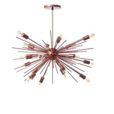 Imagem de Lustre Pendente Sputnik Luxo Cobre Para 18 Lampadas - Ideallume