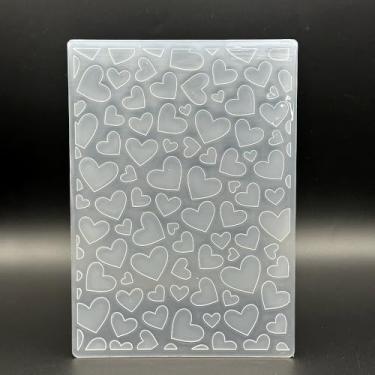 Imagem de Modelo de pasta em relevo de plástico 3D, tela inteira, textura de amor, 12 x 17 cm para fazer cartões, faça você mesmo, scrapbooking, papel, artesanato, artesanato, scrapbook, artes, decoração