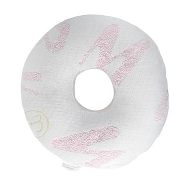 Imagem de Baoblaze Travesseiro de dormir lateral em formato de O com furo, protetor auricular, suporte de pescoço, protetor de pescoço para relaxamento, Rosa