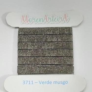 Imagem de 10 Mt Elástico Especial Brilho Encadernação 7mm Verde Musgo 3711 - Mor