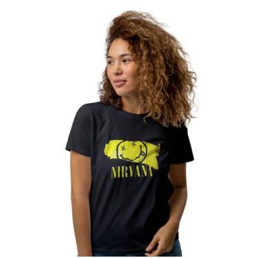 Imagem de Camiseta Nirvana Cara Pintada Adulto - Glev.Conceito, G, Preto