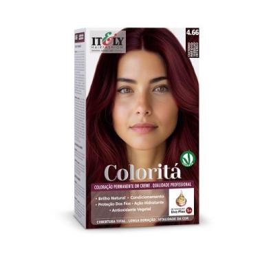 Imagem de Tinta de Cabelo Coloritá Itely Castanho Médio Vermelho Intenso 4.66